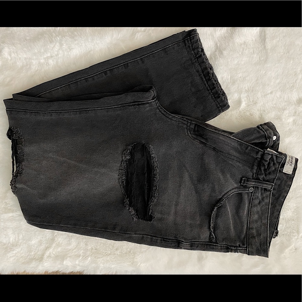 Distressed mom jeans!